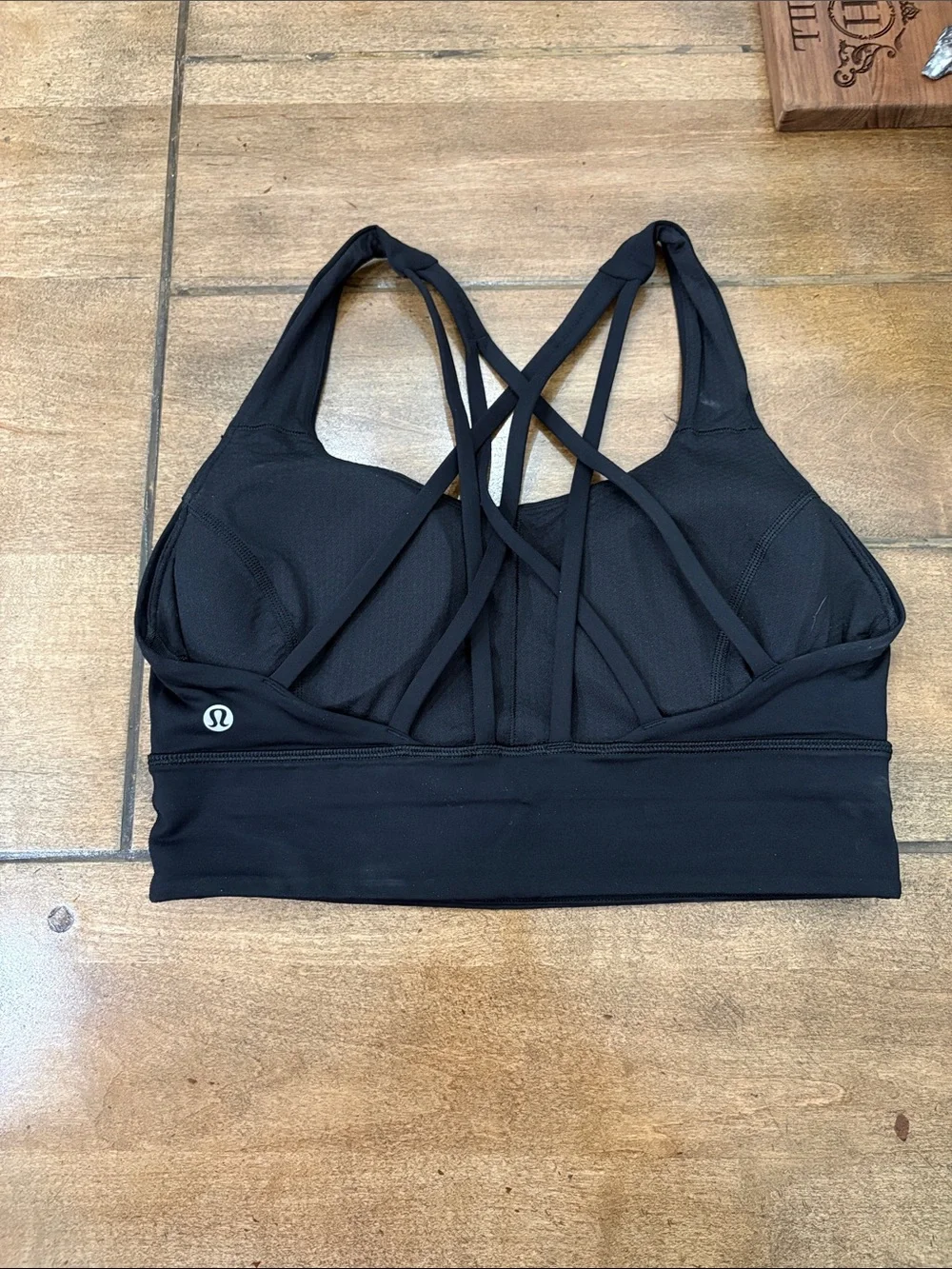 Lululemon free to be serene longline sports bra black size 8